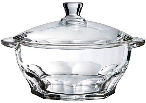 Luminarc Suppenschüssel Suppenschale Suppenterrine mit Deckel aus Glas Granity (2,5 L)