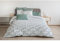 Home Linge Passion, Housse de Couette - 3 Pièces, 100% Coton - 57 Fils, 2 Personnes - 240x260 cm, Frise Vert (Vert/Blanc)