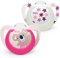 NUK Star Night & Day Schnuller für Babys | 18-36 Monate | Lutscher im Dunkeln | Silikon frei BPA | Koala rosa | 2 Stück