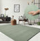 the carpet Relax Moderner Flauschiger Kurzflor Teppich, Anti-Rutsch Unterseite, Waschbar bis 30 Grad, Super Soft, Felloptik, Grün, 240 x 340 cm