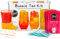 The TeaShed Fruit Bubble Tea Kit Geschenkbox | 6 Portionen | Set beinhaltet Mango und Erdbeersirups, Cherry und Peach Popping Boba, Teebeutel und Papierstrohhalme