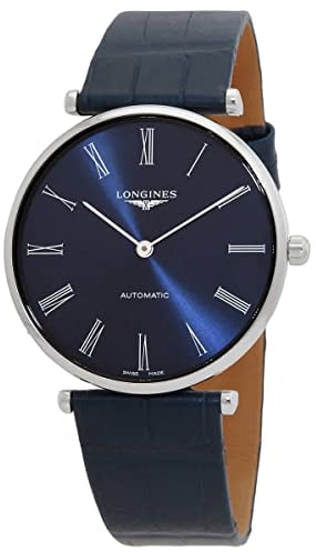 Longines La Grande Classique Damen-Armbanduhr, automatisch, blaues Zifferblatt, L49184942