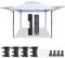 Yaheetech 3x5M Pop-up Gazebo with Double Awnings, Height Adjustable Canopy Tent, Outdoor One-handed Setup Instant Shelter with Rolling Storage Bag, 4 Sandbags & 8 Ground Stakes, White