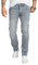Rock Creek Herren Jeans Regular Fit Stretch Jeans Männerhose Herrenjeans Denim Hosen Herrenhose Straight Cut Stonewashed RC-2412 Hellgrau W42 L32