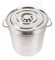 Begoniape - Olla grande de acero inoxidable de 35 L, 35 L, bandeja grande con fondo grueso, tapa ranurada antideslizante, 35 cm x 36 cm, cacerola grande, pulido fino