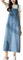 Yishengwan Donna Lunga Vestito Salopette di Jeans Senza Maniche Denim Vestiti Overall Taglia Grande Azzurro M