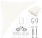 LOVE STORY Voile d'Ombrage Imperméable 2.5x2.5x3.5m Triangulaire avec kit de Fixation, Oxford Toile Ombrage Une Protection des Rayons 95% UV pour Extérieur Jardin Terrass Balcon, Crème