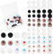 72 Stück Ersatz Silikon Ohrstöpsel,Silikon Ear Buds Set,Weiß Ohrhörer Ersatzstöpsel,Aufsatz In-Ear Gummi Ohrpolster,rutschfeste Ersatzpolster Ohrpolster,mit den meisten Kopfhörer,6 Farben