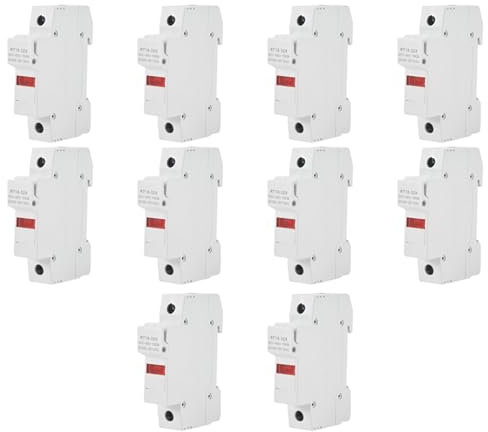 Plawee 10X RT18-32X AC 380V 32A 1 Pôle 10X38mm Base de Support de Fusible à Sur Rail DIN