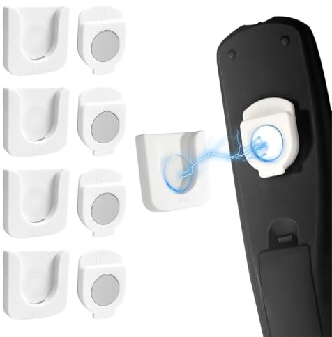 YOYEAH 4 Packs de Télécommandes Magnétiques Télécommande Murale avec Support Magnétique Solide Support de Télécommande pour Le Bureau à Domicile