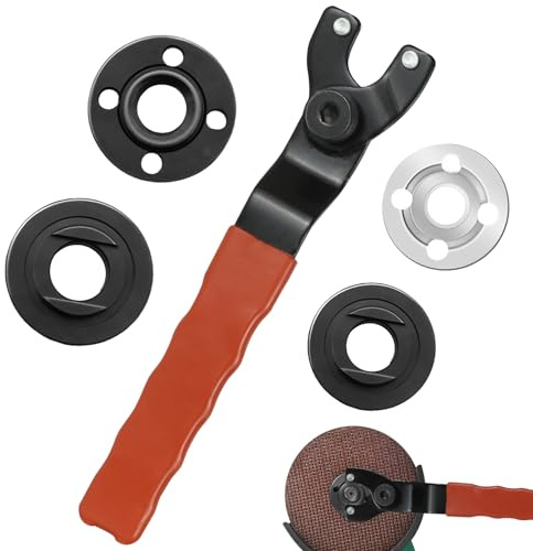 Universal Verstellbar Stirnlochschlüssel für Winkelschleifer - 8-48mm | Verstellbarer Stiftschlüssel, Winkelschleifer Schlüssel mit 1 Sechseckschlüssel und 4 Nüsse, Grinder Schlüssel