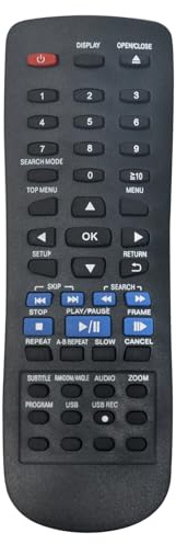ROLLGAN N2QAYA000015 Telecomando di ricambio Compatibile con Panasonic DVD Player DVD-S500EP-K DVD-S700EP-K DVDS500EP-K DVDS700EP-K DVD-S48EE DVD-S48EP DVD-S500EG-K DVD-S68EE DVD-S68EP DVD-S68EB