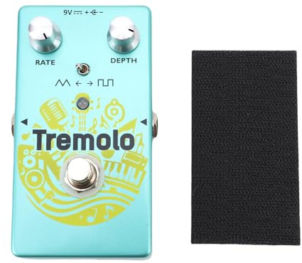 Tremolo Pedal, robust aus Zinklegierung mit Wave-Modus-Schalter und Rate-Depth-Reglern, Gitarren Effektbox für Musiker Live-Auftritte und Studioaufnahmen