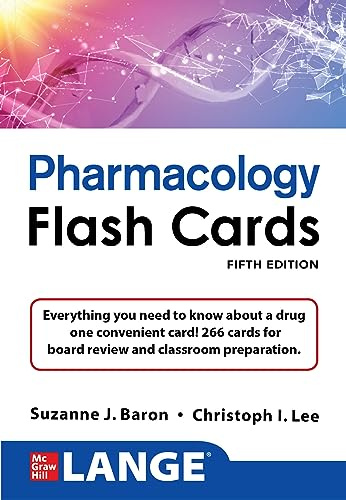 LANGE Pharmacology Flash Cards, Fifth Edition: Everything You Need to Know About a Drug in One Convenient Card!; 200 Two-sided Cards for USMLE Step 1 Board Review and Classroom Preparation