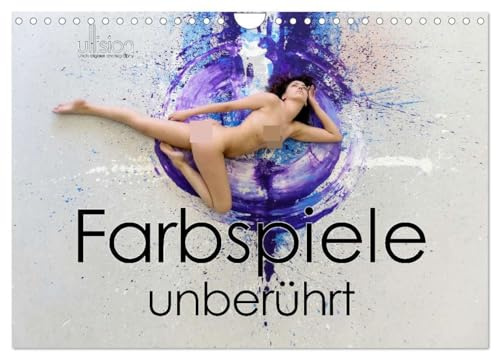 Farbspiele - unberührt (Wandkalender 2026 DIN A4 quer), CALVENDO Monatskalender: Stilvolle Aktfotografie auf Farbe (CALVENDO Erotik)
