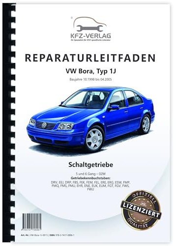 VW Bora 1J 1998-2005 5 und 6 Gang Schaltgetriebe 02M AWD 4WD Reparaturanleitung Buch Werkstatthandbuch Reparaturhandbuch Reparaturleitfaden KFZ-Verlag