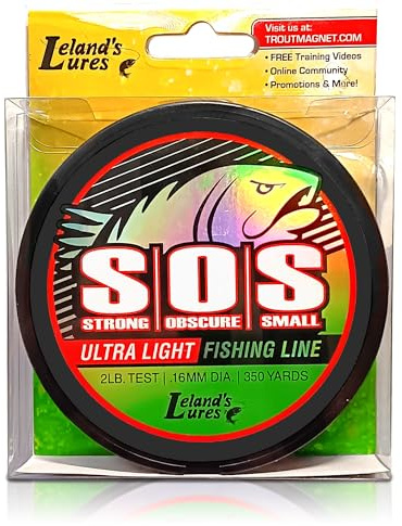 Leland's Lures Trout Magnet S.O.S. Fishing Line, Fishing Equipment and Accessories, 350 yds, 2 lb Test