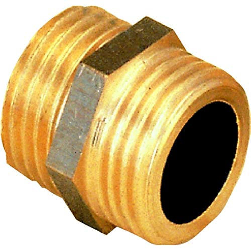 mamelon en laiton à visser - mâle / mâle - 15 x 21 - sachet de 2 pièces