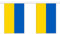 Top Brand Kleine Wimpelkette mit Ukraine-Flaggen (10 Stück), 3 m