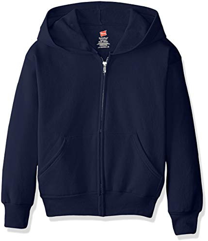 Hanes Big Boys' Eco Smart Fleece Zip Hood, Navy, X-Large