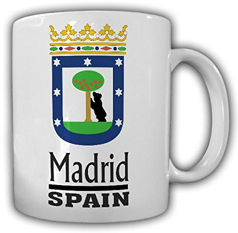Taza España taza de café capital Madrid Fútbol Espania Escudo #22316