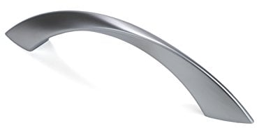 Design Bogengriff 128 mm Möbelgriff Chrom matt Schubladengriff Küche - H10134 | Bügelgriff rund für Möbel - Schubladen & Kommoden | 1 Stück - edler Schrankgriff aus Metall inkl. Befestigungsmaterial