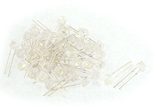 Aexit 50pcs 5mm Straw Hat White Light Emitting Diodes LEDs Lamp Bulbs (b1a90dbf074824dfd6e0156da62ab781)