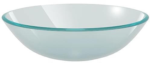 vidaXL Lavabo Verre Trempé Givré Lavabo Vasque Evier à Poser Salle de Bain