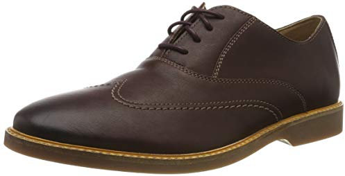 Clarks Herren Atticus Vibe Derbys, Braun (Burgundy Leather), 41 EU