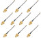 Jopto 10PCS 1.96 inch / 5cm U.FL MINI PCI to SMA Female 1.13 Bulkhead Pigtail Antenna WiFi Cable Black Aerial Extension For Hand-held Radio Mini PCI to PCI-E Card Wireless LAN WLAN Network WiMax