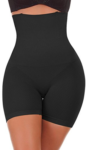 NINGMI Women High-Waisted Tummy Control Bodyshaper Butt Lifter Boyshorts Control Knickers Slimming Briefs