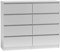 WHATSIZE ENTERPRISE – Moderna – Large Chest of Drawers – Contemporary 8 Drawer Wide, Tall Dresser & Bedside Drawers - Office, Lounge & Bedroom Furniture Storage Cabinet, White