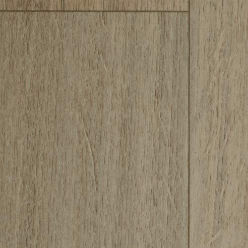 BODENMEISTER BM70489 Vinylboden PVC Bodenbelag Meterware 4m, 5m breit, Holzoptik Diele Eiche creme