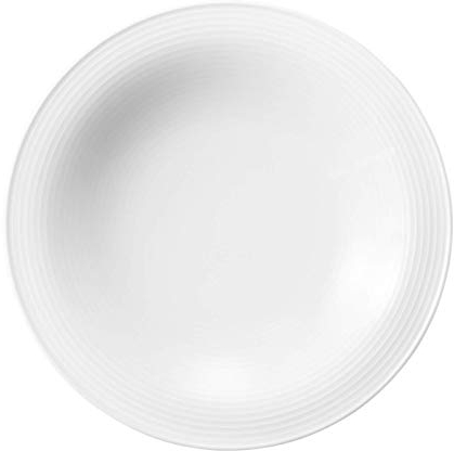 2 x Suppenteller rund 22,5 cm - Seltmann Weiden Beat Weiß uni