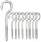 5 inch 8-Pack 304 Stainless Steel Heavy-Duty Screw Eye Hook Eye Bolts, Suitable for Rowing Racks, Hammock, Awning, Hanging Chair, Swing Chair, Fixed Cable, Chain，Hanging Basket (8-Pack)