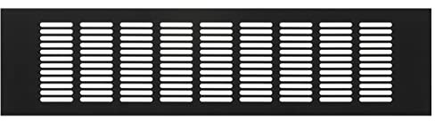 LIRAST 100x400mm Dark Bronze (Almost Black) Aluminium Radiator Grill - 4x16 inch Kitchen Plinth Vent - Cupboard Wardrobe Vents - Air Vent Covers internal - Ventilation Grilles