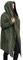 Trench Lungo da Uomo Cappotto Sottile con Cappuccio Giacca Outwear Poncho Felpe Maniche Lunghe Tinta Unita Maglione con Tasche,Verde,M