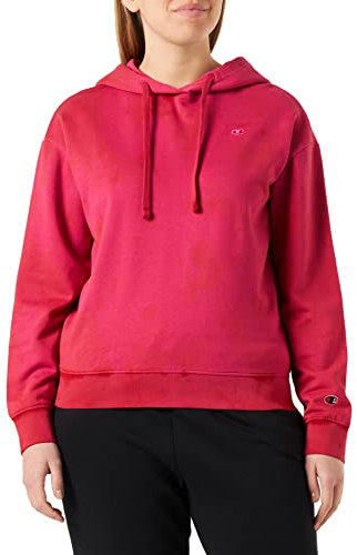 Champion Rochester 1919-Champion Logo Tie Dye Felpa con Cappuccio, Fucsia (FPL), S Donna