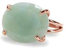 ANEMONE JEWELRY Fabelhafte Zinken Satz Aquamarin Ring - Echte Edelstein Aussage Schmuck - Stilvolle Geburtsstein Roségold Ring für Frauen - Benutzerdefinierte Schmuck im Allen Ring Größen Verfügbar