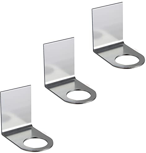3 Stück Seifenspender Halter, 27 mm Shampoo Halter Haken, Wand Shampoo Halter, Seifenspender Halterung, Silber Edelstahl Selbstklebende Wand Flaschenhalter für Küche, Bad, Lotion, Spühlmittel