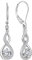 Starchenie Unendlichkeit Ohrringe 925 Sterling Silber Ohrringe Geburtsstein Ohrringe Verdrehter Schmuck für Damen