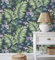 GAULAN - 500681323 Papier Peint lessivable en Vinyle Feuilles Tropicales et Fleurs romantiques pour Mur Salon Cuisine Bain Chambre Meuble Stanza Salle à - Échantillon DIN A4