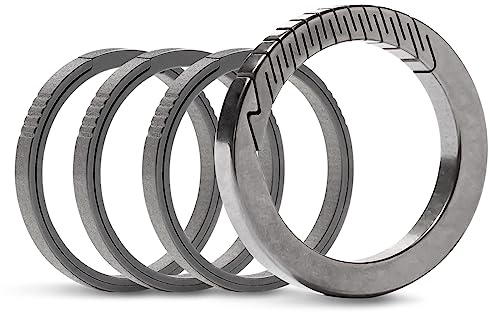 TIKIDESIGN Titan Karabiner Schlüsselring,Rund Karabiner Schlüsselanhänger Titan,Rund Karabinerhaken Klein Titan Carabiner Small zum Organisieren von Schlüsseln und edc-Miniwerkzeugen