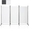 Gimisgu Paravent 260x180cm Raumteiler Groß Garten Stellwand Trennwand Balkon Sichtschutz, 3 Teilig, blickdichter Faltbar Paravent für Büros, Balkon - Beige