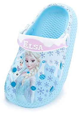 Clogs für Mädchen - Rutschfeste und atmungsaktive Hausschuhe Garten Schuhe für Strand oder Pool (Blau, eu_footwear_size_system, little_kid, women, numeric_range, medium, numeric_33, numeric_34)