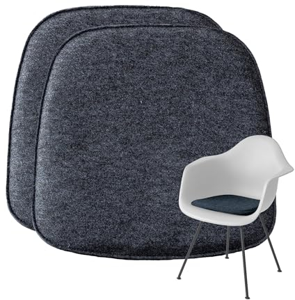 easy and green Sitzkissen Filz Eckig aus Wollfilz - Made in Germany - Stuhlkissen mit Wolle für EIN angenehmes Sitzgefühl