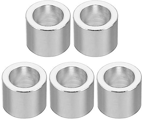 PATIKIL M8 Rond Entretoise Aluminium, 5pcs Métal 8.2mm ID x 12mm OD x 10mm L Épaisseur Espaceur Vis Écarteur pour 5/16 ou M8 Vis Boulons