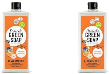 Marcel's Green Soap - Spülmittel Orange & Jasmin - Geschirrspülmittel - 100% Umweltfreundlich - 100% Vegan - 97% Biologisch abbaubar - 500 ml (Packung mit 2)