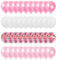 40pcs Pink and White Balloons Kit - 12-Inch Confetti and White Latex Balloons for Birthday Party, Wedding, Baby Shower, and Holiday Decorations (Pink Theme).