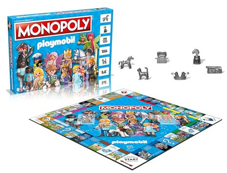 Winning Moves, Brettspiel, MONOPOLY Playmobil, verkaufen und handeln um erfolgreich zu sein, ist ein tolles Geschenk für Menschen ab 8 Jahren